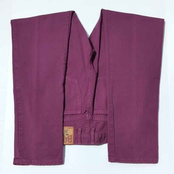 Bongo 90's Vintage High Waisted Tapered Leg Button Fly Mom Jeans Plum Purple 13 - Picture 4 of 16